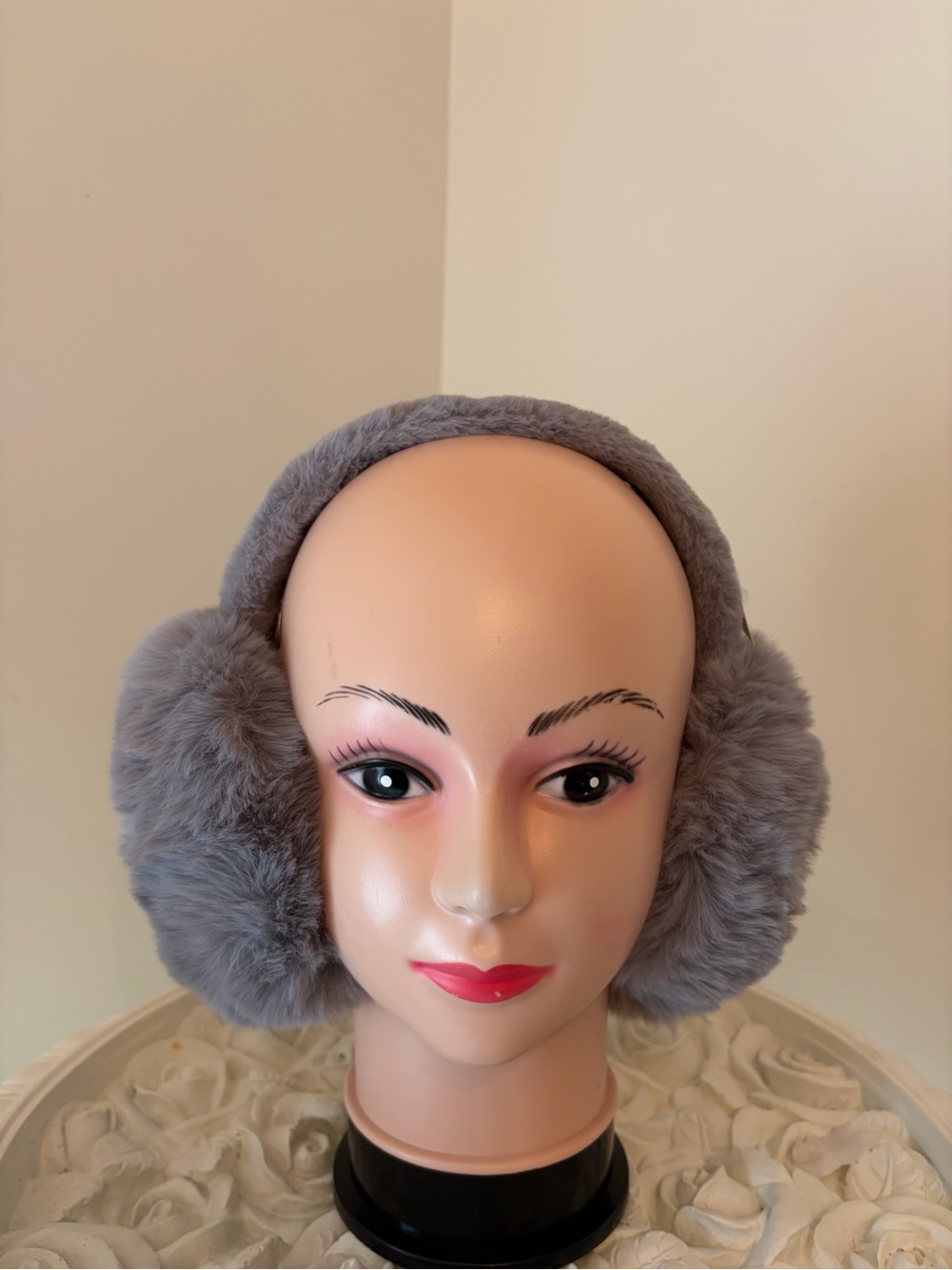 UGG Australia Grey Faux Fur Ear Muffs - Picture 3 of 3